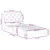 Каркас кровати VidaXL 3213836 — розовый, LED, 90x200 см Photo 15