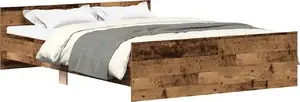 Каркас кровати VidaXL 3328745 150x200 см клееная старая древесина (без матраса)