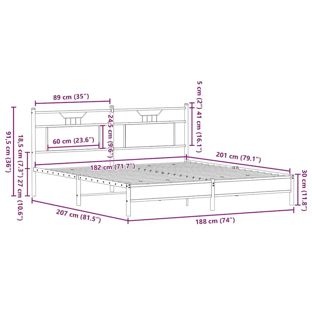 Каркас кровати VidaXL 4106894 Photo 10