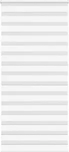 Жалюзи роллетные «зебра» VidaXL модель 4014807 — белая ткань полиэстер ширина 95,9 см