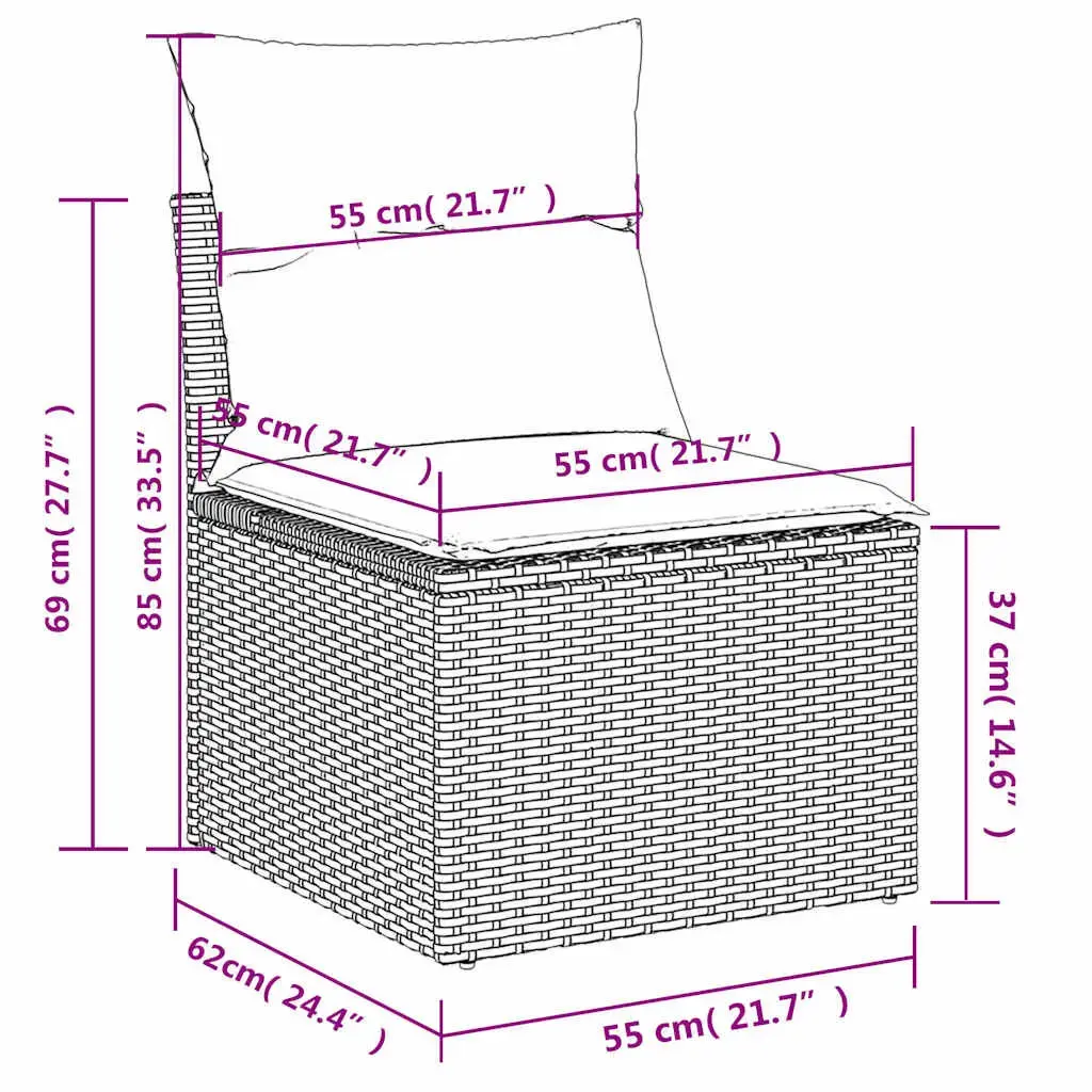 VidaXL outdoor furniture set 3326824 — 9-piece Photo 16
