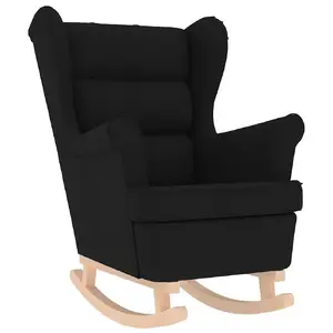 Кресло-акцент VidaXL 4016921 — обивка из ткани, чёрное, наполнитель из поролона