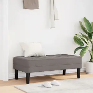 Обитая скамья VidaXL Taupe модель 42001940 — тканевая безлоктевая скамья
