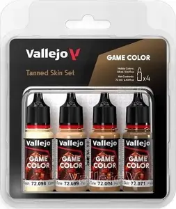 Akrila krāsu komplekts VALLEJO Game Color Tanned Skin Set 4×18 ml (72.380)