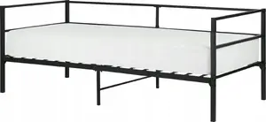 Металлическая кровать Beliani BATTUT 90 x 200 см, черная, односпальная рама