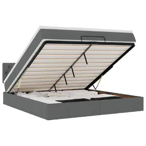 Gulta VidaXL 3312368 vienvietīga ar matraci, 100x203 cm, audums, slodze 140 kg