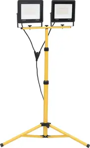 Floodlight VidaXL LED with tripod stand, 2×100 W, warm white