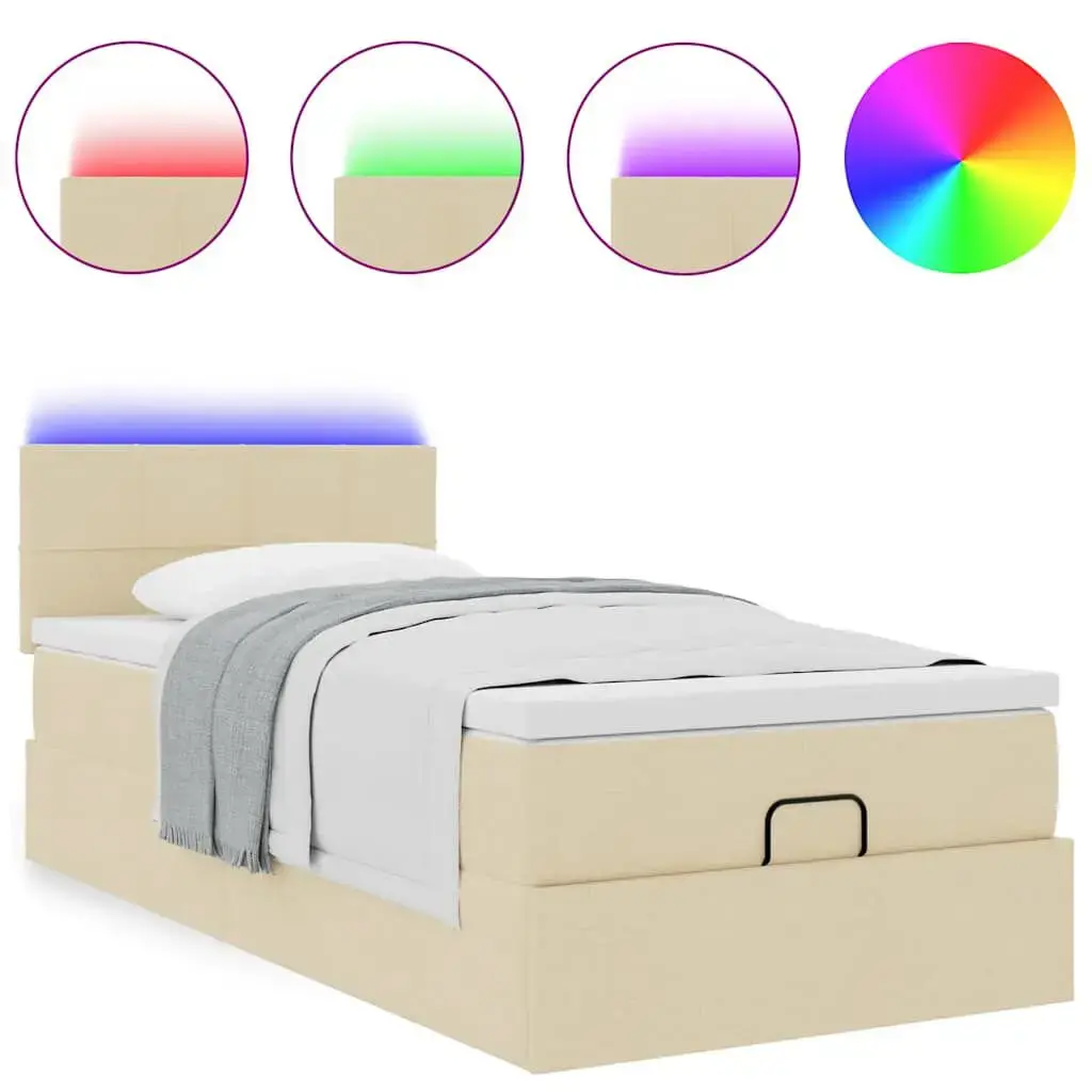 Кровать-оттоманка VidaXL 3312282 с матрасом и LED Photo 5