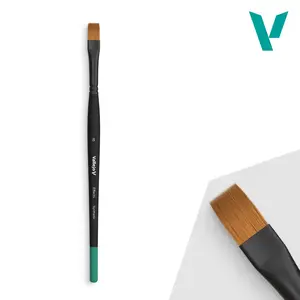 Vallejo B04008 Flat Rectangular Synthetic Artist Paintbrush