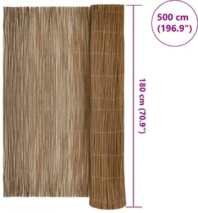 Willow Hedge Screen VidaXL model 42007990 180 x 500 cm – natural willow panels for privacy screening