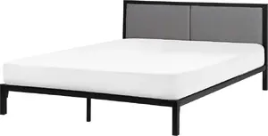 Металлическая кровать Beliani CLAMART 160 x 200 см чёрная – металлический каркас, ламельный основание
