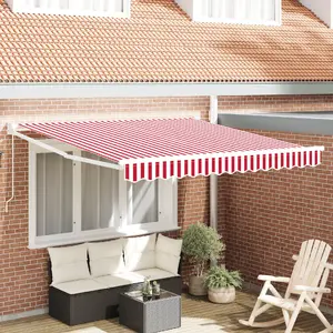 Маркиза-тент VidaXL Chowana в полоску красно‑белая 350x250 см