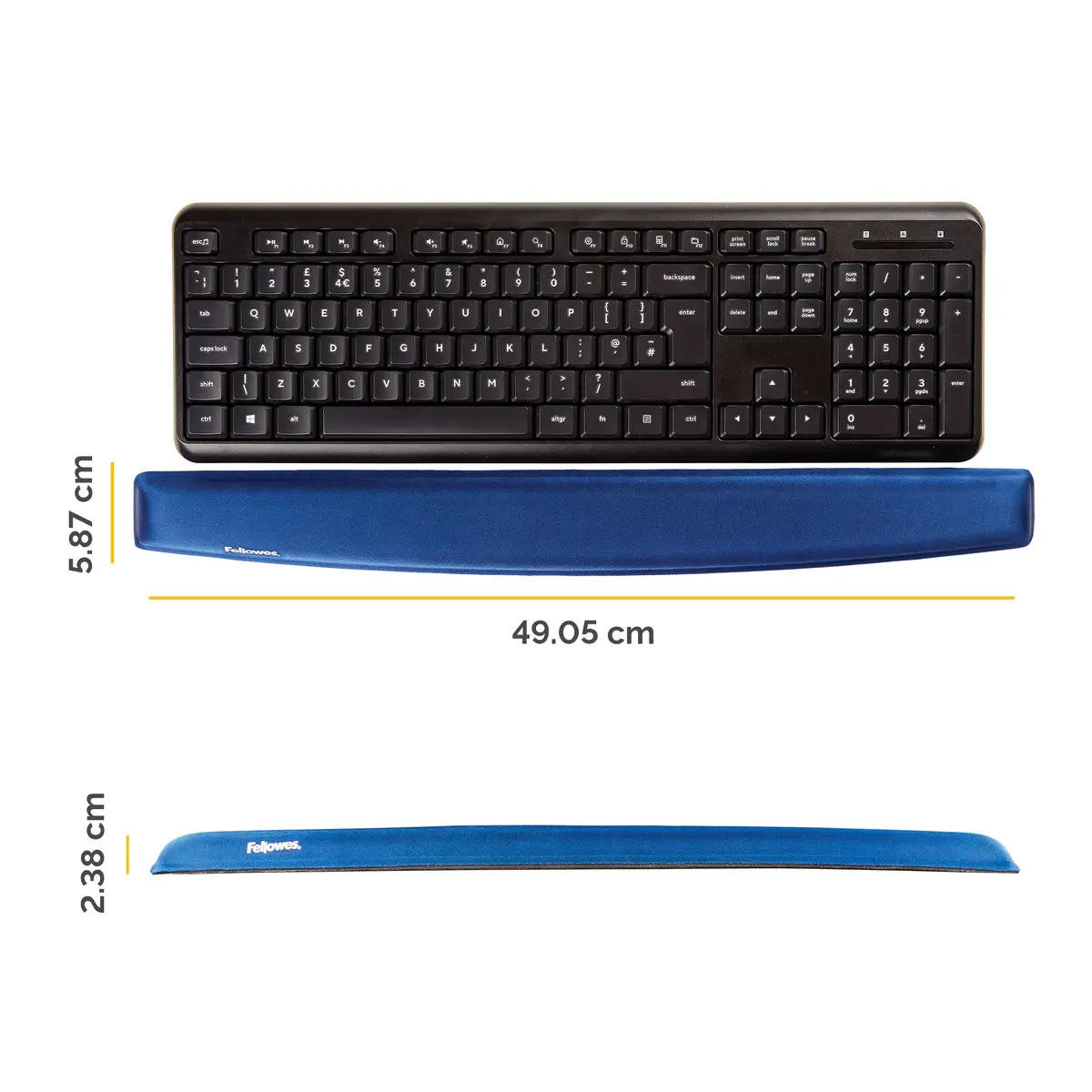 Fellowes 9178401 Wrist Rest - Blue Photo 2