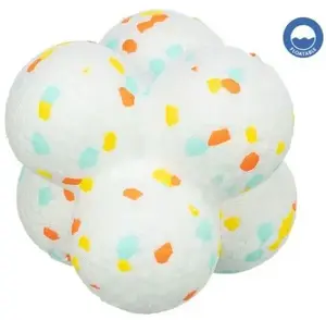 Игрушка-мяч для собак Trixie Light & Strong Bubble, из пенопласта EPS, бело/многоцветный, Ø 8 см