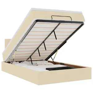 Кровать VidaXL 3312220 с матрасом, тканевая обивка, 120x200 см, грузоподъёмность 280 кг