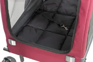 Bike Trailer for Dogs Trixie TX-12781, Medium, Grey-Red, Suitable for Transporting Pets