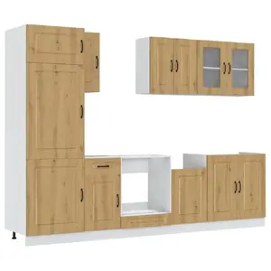 Virtuves/ēdamistabas uzglabāšanas skapīšu komplekts VidaXL 3314800 — 8 gab.