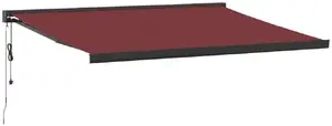 Маркиза VidaXL автоматическая с подкатом бордовая 400x300 см