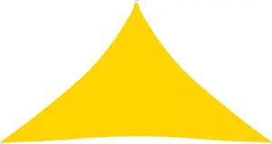 Треугольный садовый парус VidaXL 3,5 x 3,5 x 4,9 м Oxford ткань жёлтый
