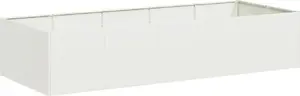 Puķu pods VidaXL modelis 860753 balts tērauds 200 x 80 x 40 cm