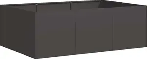 Кашпо VidaXL стальное 120x80x40 см чёрное