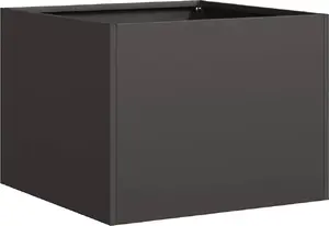 Кашпо VidaXL стальное черное, модель 860794 — квадратное 40x40x30 см