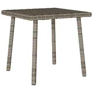Āra galds VidaXL 4104047 no poliratana 40×40×37 cm, pelēks