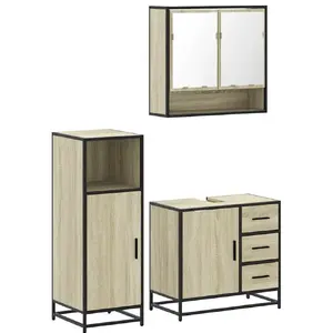 Комплект мебели для ванной комнаты VidaXL 3300986, цвет дуб