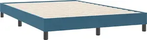 Рама кроватная VidaXL 140x220 см велюровая тёмно-синяя — без матраса