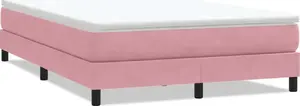 Box Spring gulta VidaXL modelis 3315830 bez matracis, samta apdare, rozā, matracim 140x210 cm