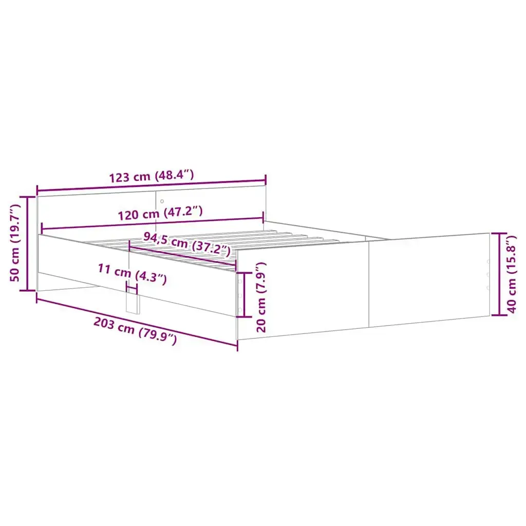 Каркас кровати VidaXL 3328732 Photo 10