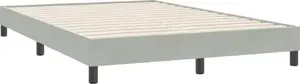 Каркас кровати VidaXL модель 4101409, светло-серый бархат, для матраса 160x220 см