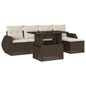Комплект уличной мебели VidaXL 3268503 — 6 предметов для сада с подушками