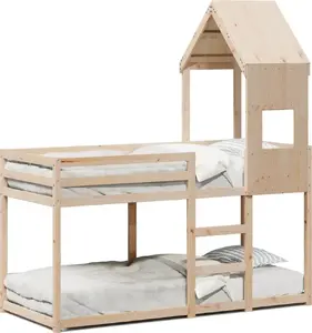 Двухъярусная кровать VidaXL модель 3282002, массив сосны, для матрасов 90x190 см, без матрасов