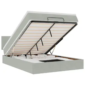 Кровать VidaXL 3312554 с матрасом, грузоподъёмность 280 кг, 1440×2030 мм, высота 880 мм