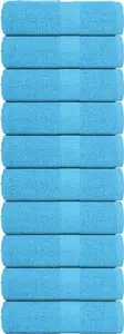 Набор полотенец VidaXL 10 шт., бирюзовый, 30x30 см, 100% хлопок