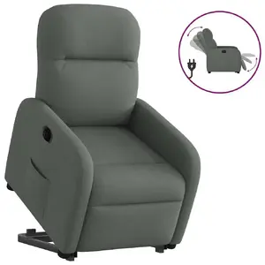 Accent Chair VidaXL 3302993 — Fabric Upholstery Grey, Foam Filler