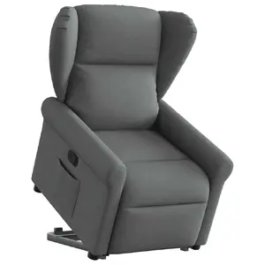 Кресло акцентное VidaXL 3303375 — обивка ткань, серое, наполнитель поролон (ширина сиденья 50 см)