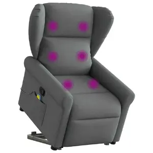 Кресло акцентное VidaXL 3303385, обивка ткань серого цвета, наполнитель пенополиуретан, ширина сиденья 50 см, глубина 57 см, высота 41.5 см