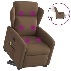 Кресло-акцент VidaXL 3303148 — обивка ткань, коричневое, наполнитель пенополиуретан