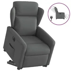 Кресло акцентное VidaXL 3303155 — тканевая обивка, серое, наполнитель из пены