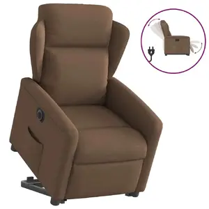 Кресло акцентное VidaXL 3303168 — тканевая обивка, коричневое, наполнитель из пены