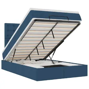 Gulta VidaXL 3313340 ar matraci, auduma apdare, 160x203 cm, slodzes kapacitāte 280 kg