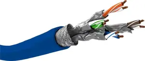 WENTRONIC Goobay CAT 7A S/FTP PiMF сетевой кабель, цельный медный провод CU AWG 22/1, синий