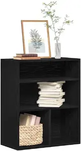 Grāmatu plaukts VidaXL modelis 860311, melns, koksnes izcelsmes materiāls, 66x31x80 cm