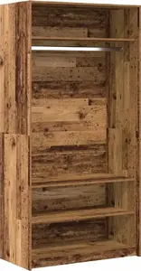 Шкаф VidaXL модель 3318624 — старое (вторичное) дерево 100x50x200 см