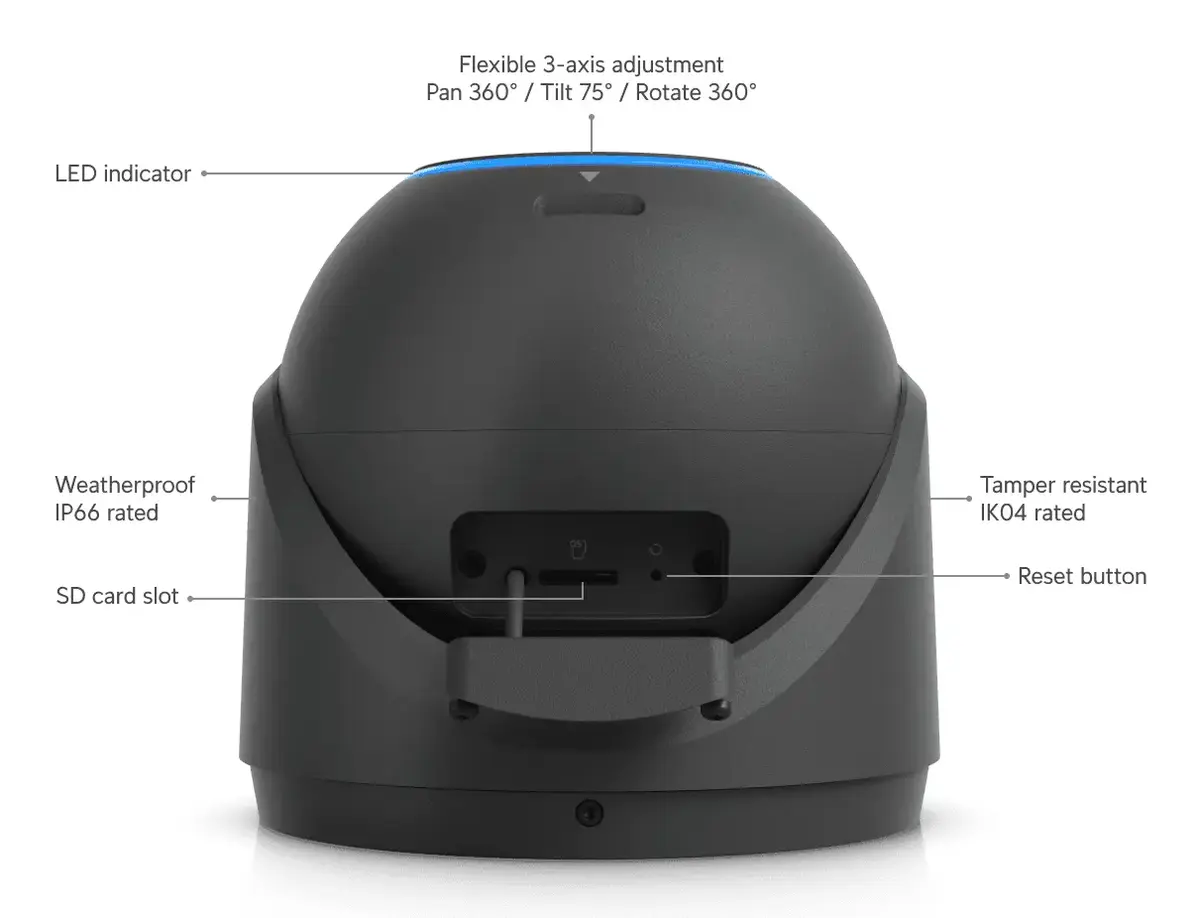 UBIQUITI UVC-G6-Pro-Turret-B 4K IP kamera Photo 10