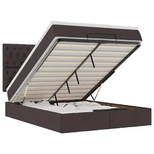 Кровать VidaXL 3312773 с матрасом, нагрузка 280 кг, размер матраса 140x200 см