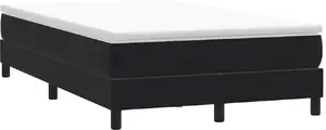 Gulta Box Spring VidaXL modelis 3315821 bez matracīša, melns samta apšuvums, paredzēta 120x210 cm matracim
