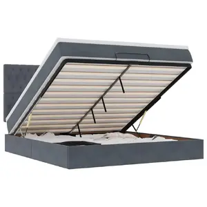 Кровать VidaXL 3314409 — каркас с опорой для матраса, нагрузка 280 кг, 180×203 см, высота 1280 мм